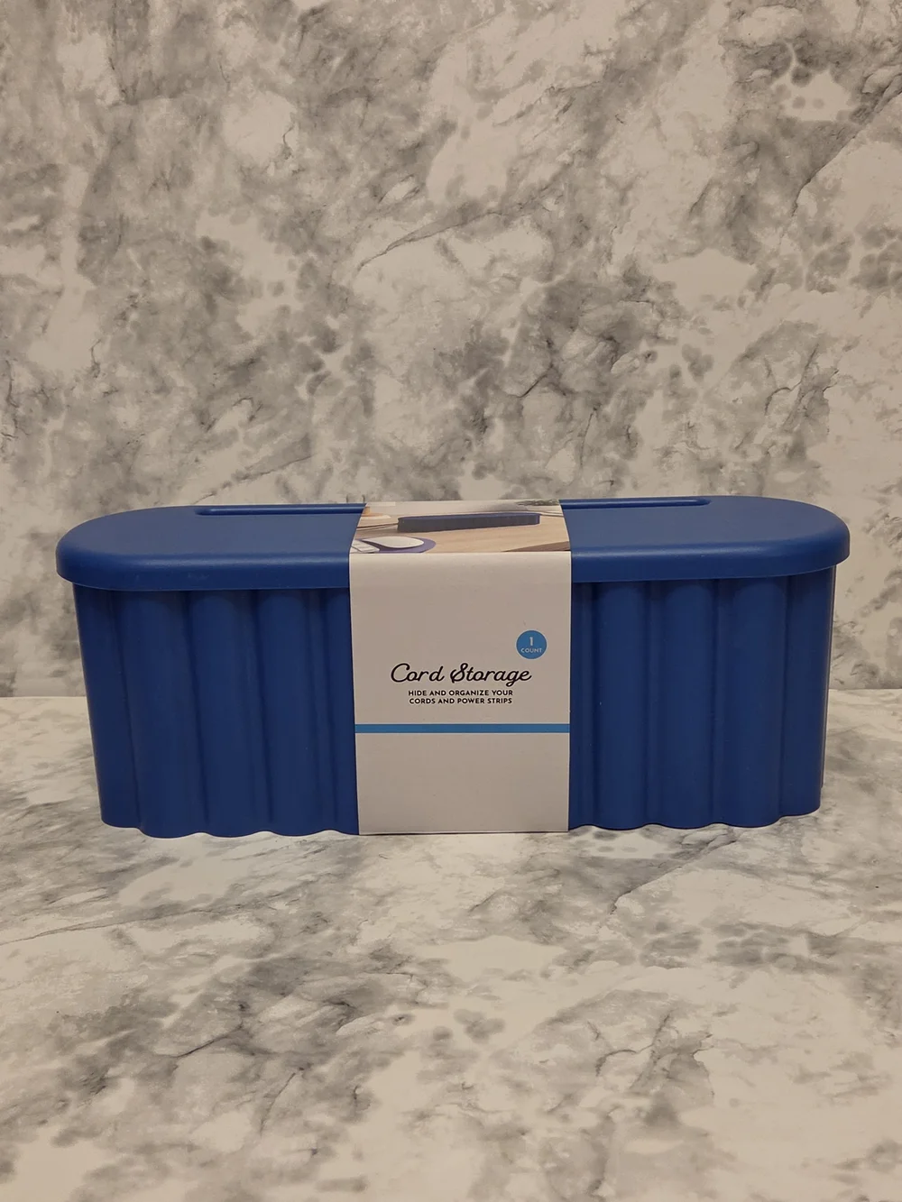 Desktop Storage Blue Cord Storage